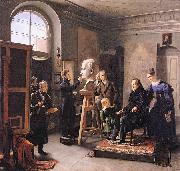 Carl Christian Vogel von Vogelstein Ludwig Tieck sitting to the Portrait Sculptor David d'Angers France oil painting artist